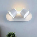 Modern black metal shade wall sconce bedroom vanity fixture