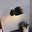 DecorBites™ Modern Flare Wall Mount Sconce with 1 Head, Metal Shade, in Black/White/Blue