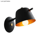DecorBites™ Modern Flare Wall Mount Sconce with 1 Head, Metal Shade, in Black/White/Blue