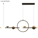 DecorBites™ Karen's 6 Light Modern Black Metal Spherical Glass Island Pendant Lighting for Dining Room