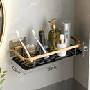 Modern black metal tiered bathroom corner shelves storage rack