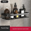 Modern black metal tiered bathroom corner shelves storage rack