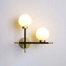 Modern black milk glass wall mount light fixture – foyer 2-light sconce