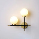 Modern black milk glass wall mount light fixture – foyer 2-light sconce
