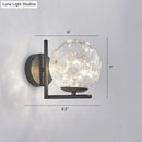DecorBites™ Designer Style Glass LED Wall Sconce - Mini Globe Light Fixture for Bedroom