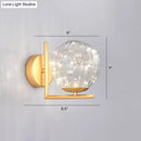 DecorBites™ Designer Style Glass LED Wall Sconce - Mini Globe Light Fixture for Bedroom