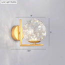 DecorBites™ Designer Style Glass LED Wall Sconce - Mini Globe Light Fixture for Bedroom