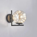 DecorBites™ Designer Style Glass LED Wall Sconce - Mini Globe Light Fixture for Bedroom
