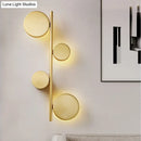 Modern black minimalist circle wall mount led sconce living room