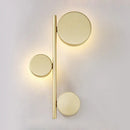 Modern black minimalist circle wall mount led sconce living room