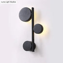 Modern black minimalist circle wall mount led sconce living room