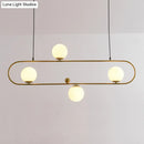 DecorBites™ Minimalist Ellipse Pendant Light: Modern Glass Globe Ceiling Fixture for Living Room Island