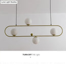 DecorBites™ Minimalist Ellipse Pendant Light: Modern Glass Globe Ceiling Fixture for Living Room Island