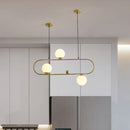 DecorBites™ Minimalist Ellipse Pendant Light: Modern Glass Globe Ceiling Fixture for Living Room Island