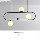 DecorBites™ Minimalist Ellipse Pendant Light: Modern Glass Globe Ceiling Fixture for Living Room Island