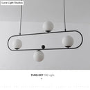 DecorBites™ Minimalist Ellipse Pendant Light: Modern Glass Globe Ceiling Fixture for Living Room Island