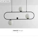 DecorBites™ Minimalist Ellipse Pendant Light: Modern Glass Globe Ceiling Fixture for Living Room Island