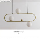 DecorBites™ Minimalist Ellipse Pendant Light: Modern Glass Globe Ceiling Fixture for Living Room Island