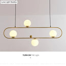 DecorBites™ Minimalist Ellipse Pendant Light: Modern Glass Globe Ceiling Fixture for Living Room Island