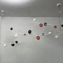 Modern black minimalist glass branch chandelier dining room light
