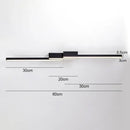 Modern black minimalist led ceiling light for living room decor