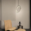 Modern black minimalist led pendant light for living room