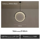 Modern black minimalist led pendant light for living room