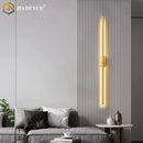 Modern black minimalist led wall lamp for bedroom warm ambient light