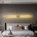 Modern black minimalist led wall lamp for bedroom warm ambient light