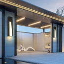 Modern black minimalist led wall light courtyard sconce