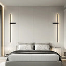 Modern black minimalist led wall lights for bedroom vertical sconce