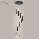 DecorBites™ Minimalist Metallic Multi Ceiling Light  Staircase Suspension Lighting with Acrylic Shade
