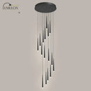 DecorBites™ Minimalist Metallic Multi Ceiling Light  Staircase Suspension Lighting with Acrylic Shade