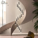 DecorBites™ Minimalist Metallic Multi Ceiling Light  Staircase Suspension Lighting with Acrylic Shade