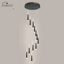 DecorBites™ Minimalist Metallic Multi Ceiling Light  Staircase Suspension Lighting with Acrylic Shade