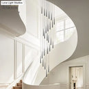 DecorBites™ Minimalist Metallic Multi Ceiling Light  Staircase Suspension Lighting with Acrylic Shade