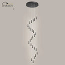 DecorBites™ Minimalist Metallic Multi Ceiling Light  Staircase Suspension Lighting with Acrylic Shade