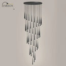 DecorBites™ Minimalist Metallic Multi Ceiling Light  Staircase Suspension Lighting with Acrylic Shade