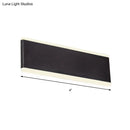 Modern black minimalist rectangle wall light fixture for dining room