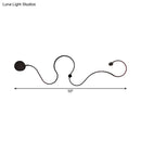 Modern black minimalist wall lamp – living room white light sconce