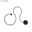 Modern black minimalist wall lamp – living room white light sconce