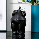 Modern black musical instrument band figurines living room decor