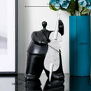 Modern black musical instrument band figurines living room decor