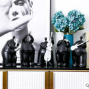 Modern black musical instrument band figurines living room decor