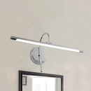 Modern black & nickel led wall lamp with metal shade bathroom vanity
