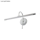Modern black & nickel led wall lamp with metal shade bathroom vanity