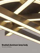 Modern black nordic led ceiling chandelier for living room