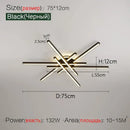 Modern black nordic led ceiling chandelier for living room