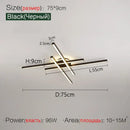 Modern black nordic led ceiling chandelier for living room