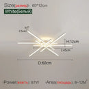 Modern black nordic led ceiling chandelier for living room